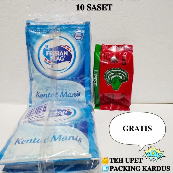 

NEW Susu Bendera Putih 10 Saset GRATIS teh upet Khas Cirebon
