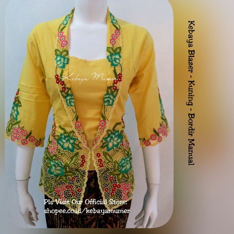 Kebaya Encim. Kebaya Manual. Bordir Manual. Kebaya Bordir. Kebaya Blazer. Kebaya Bordir Manual