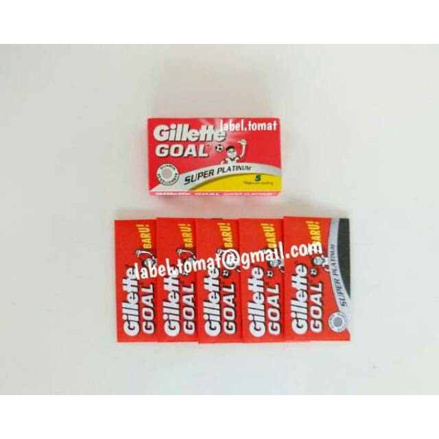 ORIGINAL GILLETTE Goal Merah Pisau Silet /  Refill Gillette Goal Klik isi 5pc