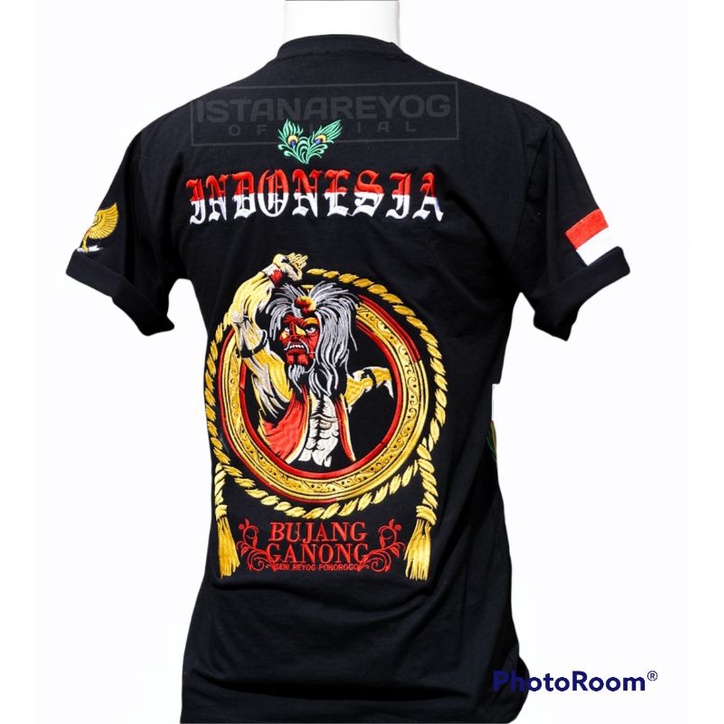 KAOS GANONG BORDIR / KAOS BUJANGGANONG / KAOS BORDIR REOG / KAOS BUDAYA