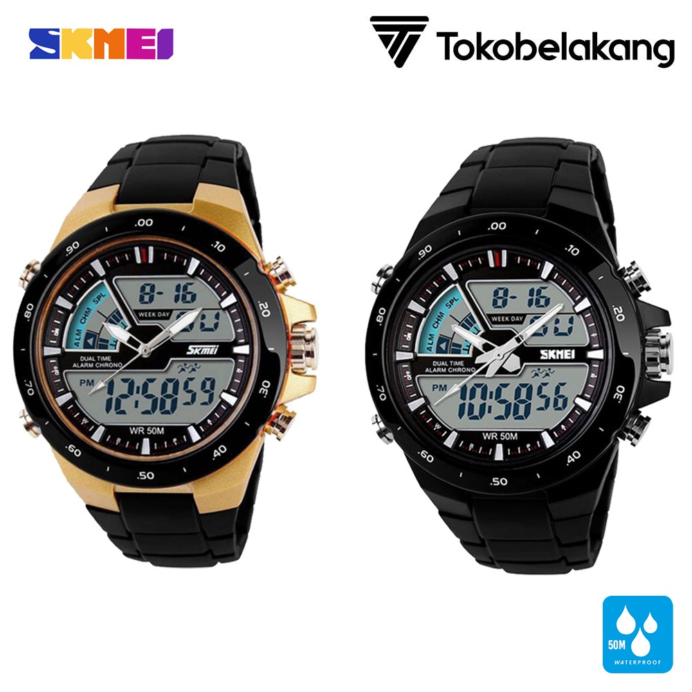 Skmei AD 1016 Jam Tangan Pria Analog  Digital Dual Mode 