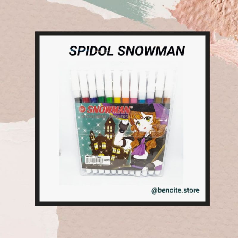 

spidol mewarnai snowman isi 12 warna
