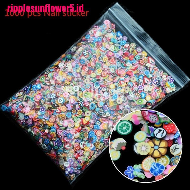 1000pcs Stiker Clay 3D Diy Bentuk Buah / Hewan