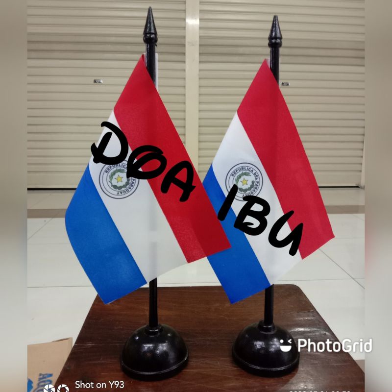 

best seller tiang kayu meja+bendera PARAGUAY ready stock
