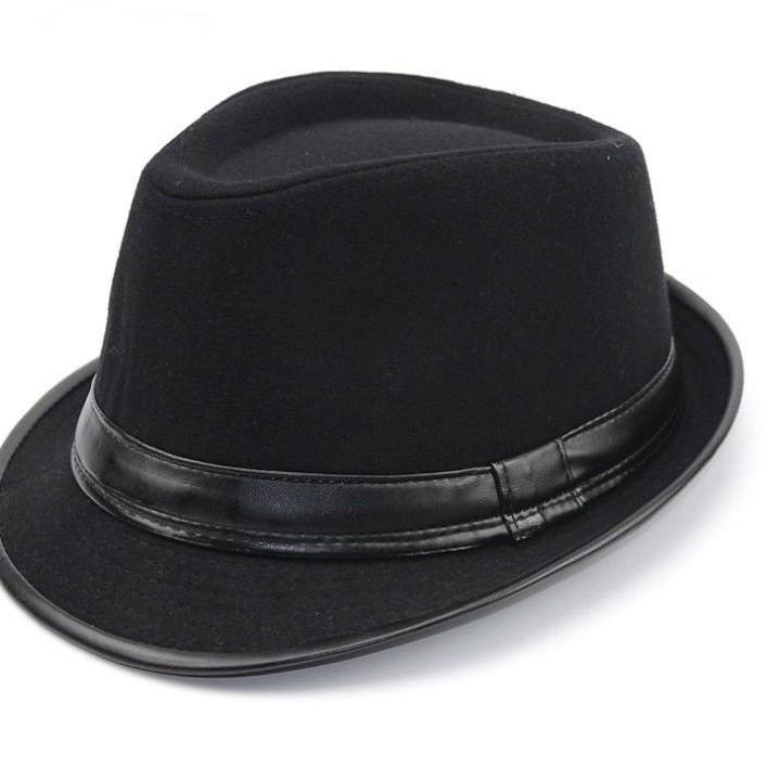 Harga Spesial.. Topi fedora kulit domba asli pria/topi laken pria/topi tompi/100% ori