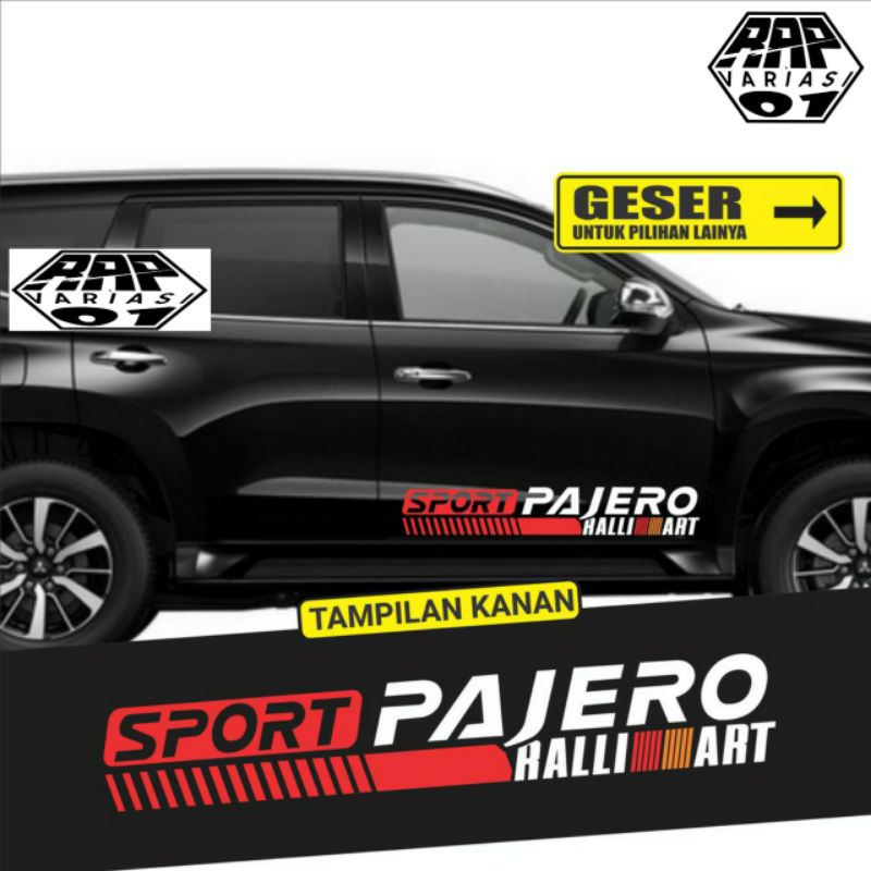 stiker pintu mobil Pajero, stiker pintu mobil