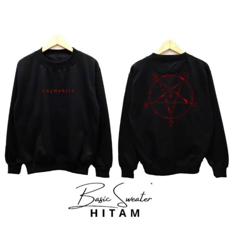 Jaket sweater catharsis satanic / jaket satanic / Sweatshirt Crewneck distro satanic satan