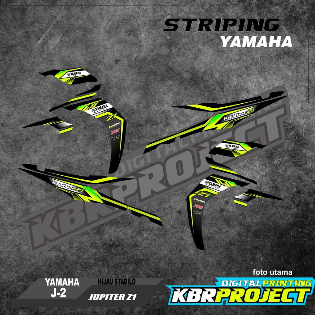 (cod) stiker motor - striping jupiter z1- motor yamaha - motor – jupiter z1 - Racing J-2 TRANSPARAN