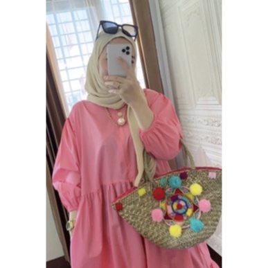 tas bangkok/tas anyaman/tas pompom/tas anyaman bali /tas mute