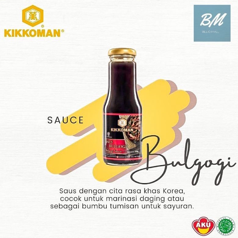 

Kikkoman Bulgogi Sauce 300 gr / Kikkoman Saus Bulgogi 300 gram HALAL Billio Mall