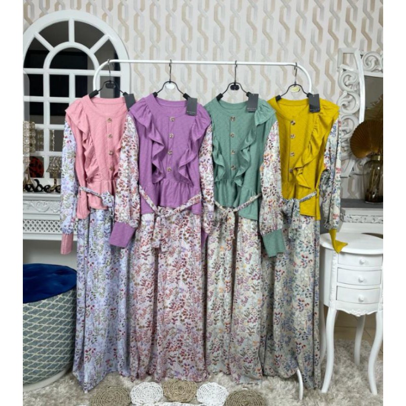 [NEW] MEIJIEWANG DRESS RAJUT COMBI