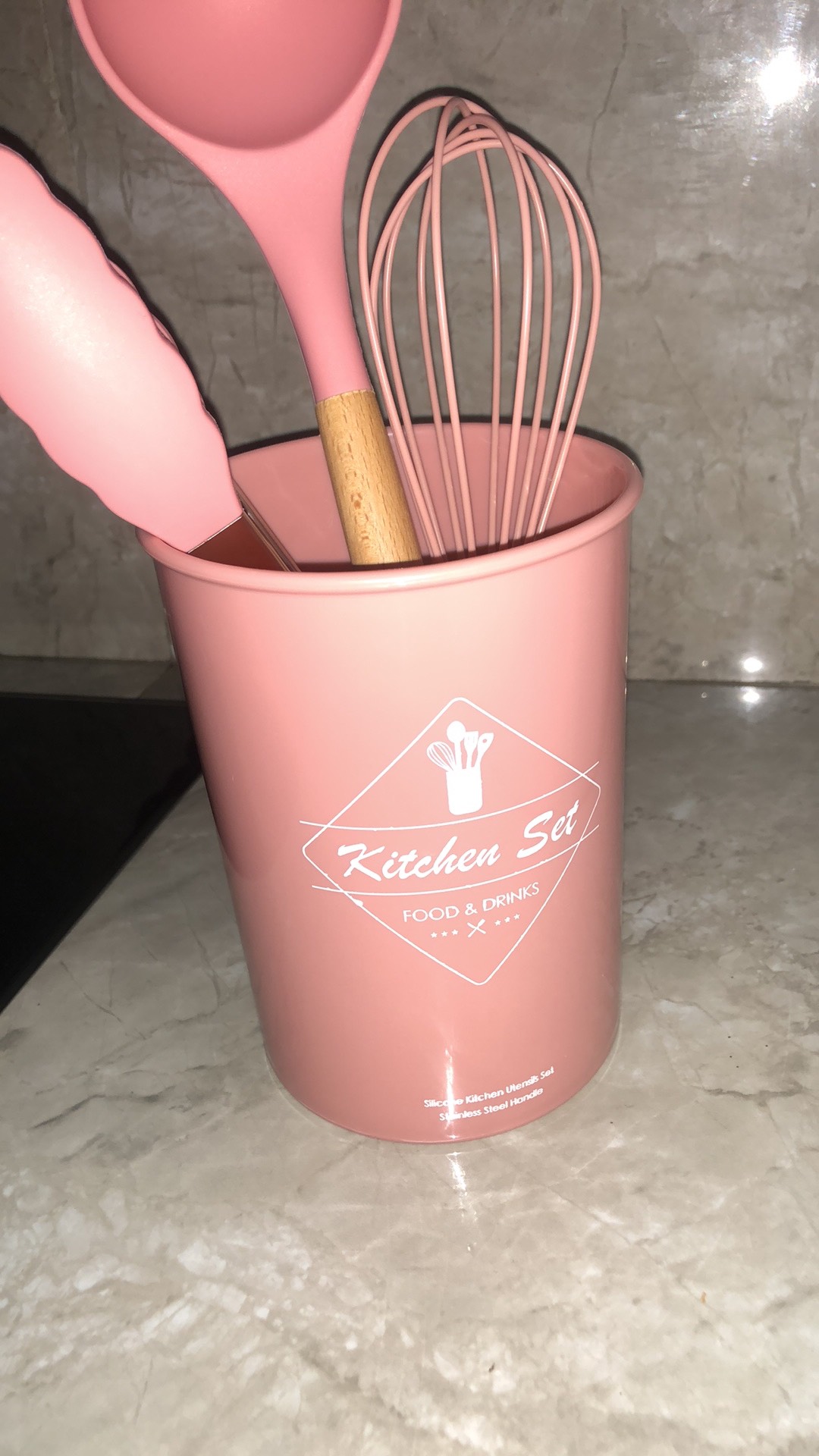 Brewsuniq - Magic Pink Kitchen Utensils Bucket