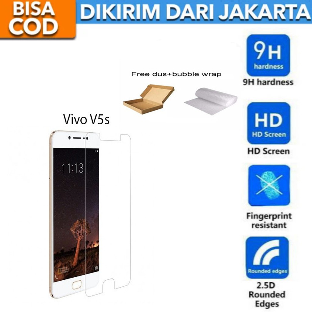 Vivo V5s Tempered Glass Screen Protector Anti Gores