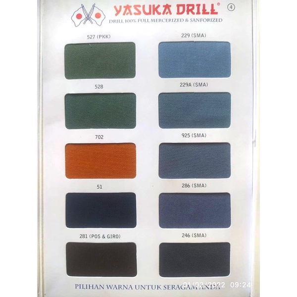 bahan celana/kain drill Japan drill