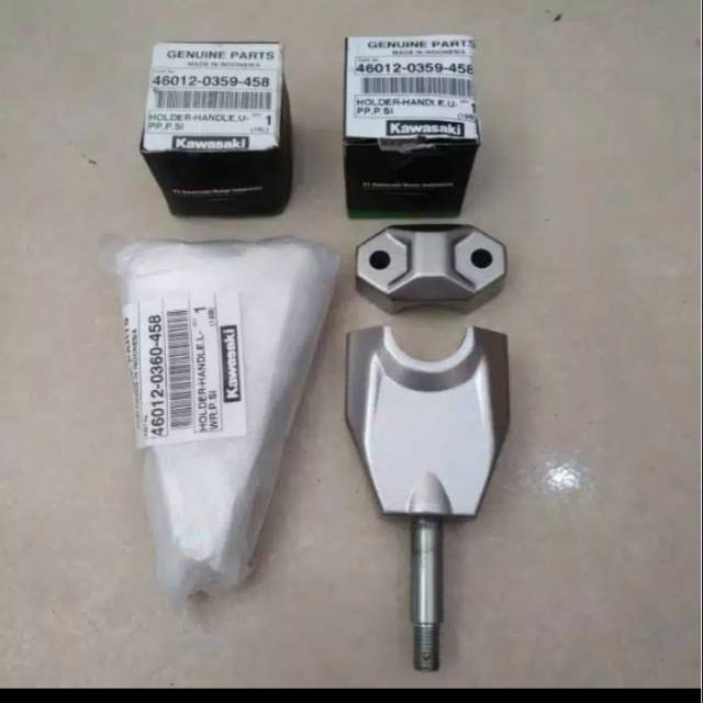 Raiser peninggi stang stir KLX 150 BF se silver original Kawasaki