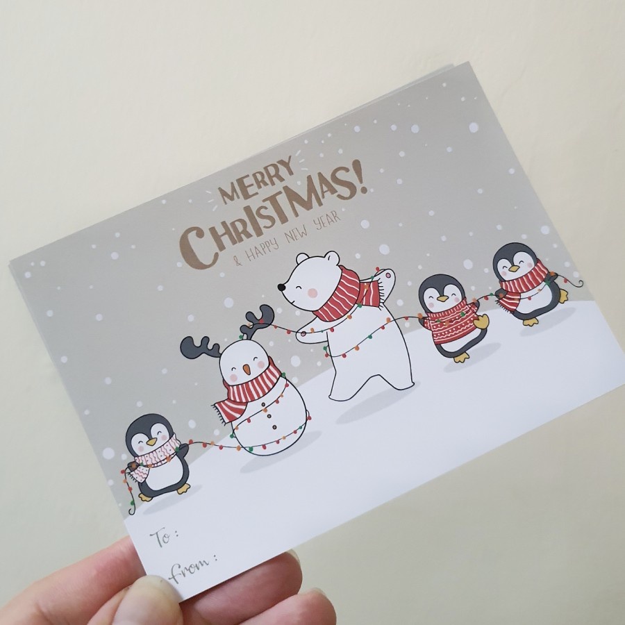 

(5pcs) paket box paperbag packaging bolu surabaya natal dus goodie bag parcel chiffon edisi merry christmas