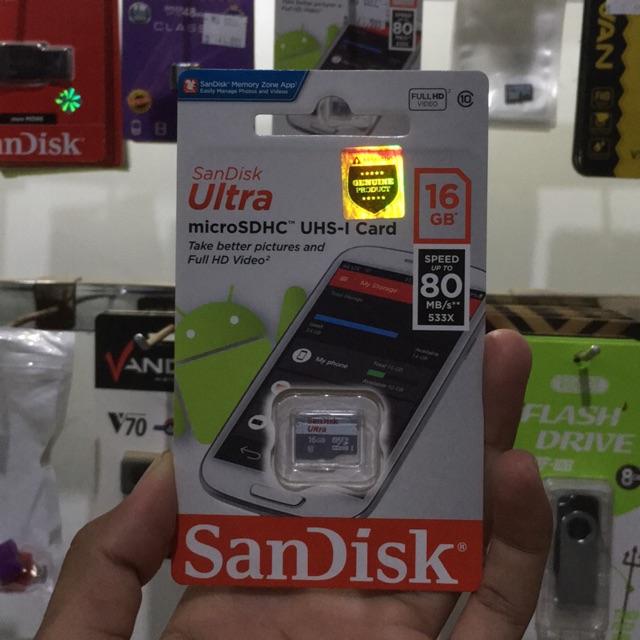 Mmc Memori sandisk 16GB / 32 Gb / 64Gb / 128Gb Class 10 MEMORI SANDISK