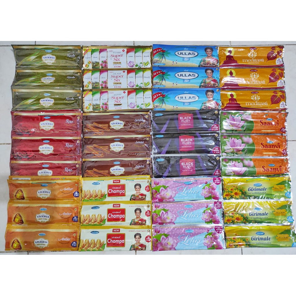 Hio Harum Dupa Wangi Aromaterapi Ullas Incense Sticks Aromateraphy 35 Batang