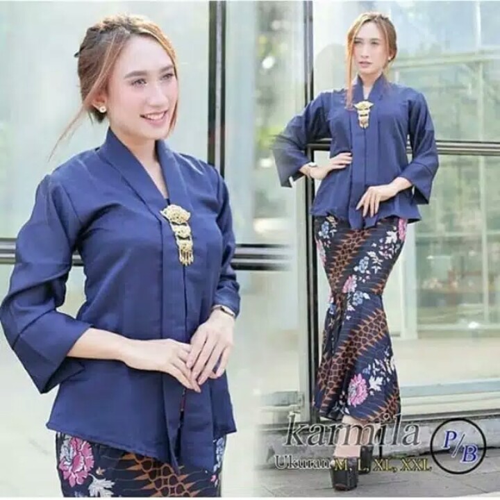 Set Kebaya Kutubaru Floy Rok Duyung Bahan Baloteli Fashion Baru