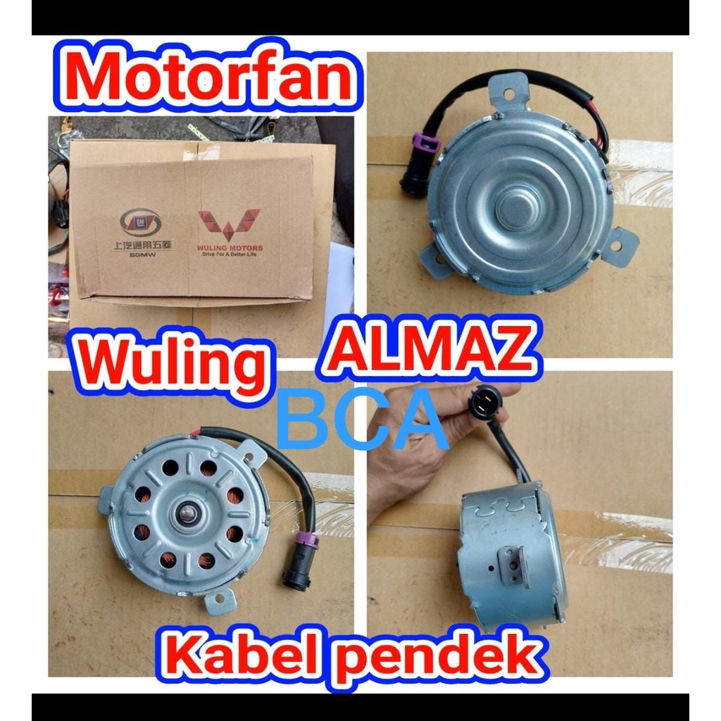 MOTOR FAN AC MOBIL RADIATOR WULING ALMAZ SET ISI 2 ORIGINAL