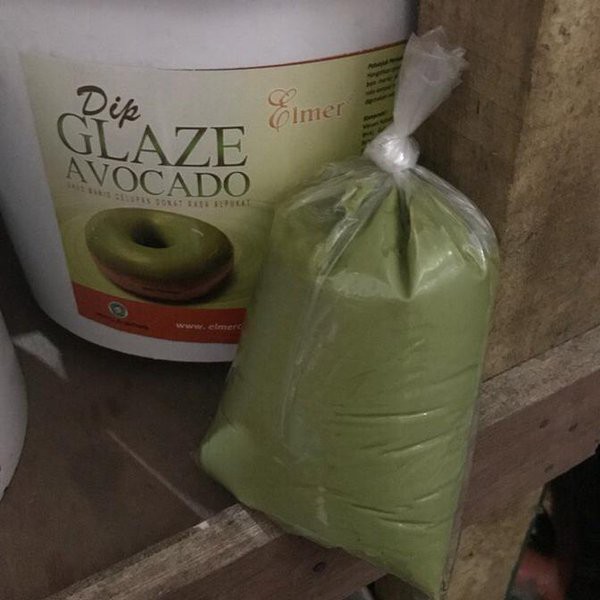 Topping Elmer Dip Glaze - Topping Donat Avocado 5kg - Gosend Only!!!