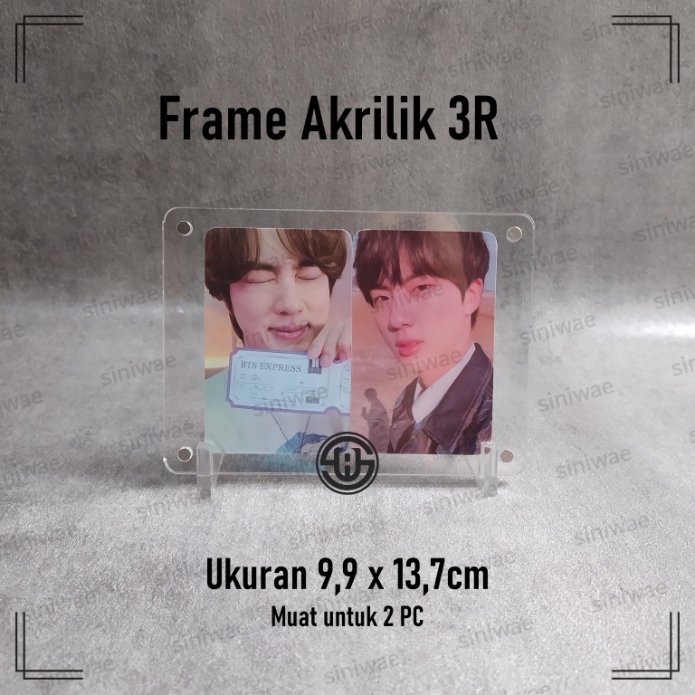 Frame Acrylic 3R Bingkai Foto Akrilik Magnet 13.7x9.9cm Pigura Photo Postcard Photocard PC Kpop