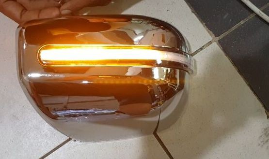 RUNNING SEIN LED Cover Spion Mobil Agya TRD , G  Chrome dengan Lampu