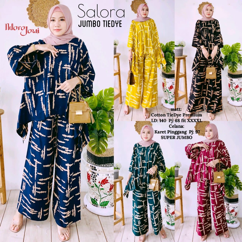 salora jumbo tiedye set cp waka garis