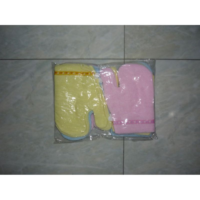 Waslap Mandi Bayi WASLAP JARI TEBAL ISI 1 LUSIN Bahan Handuk Motif Polos Warna Polos Random,