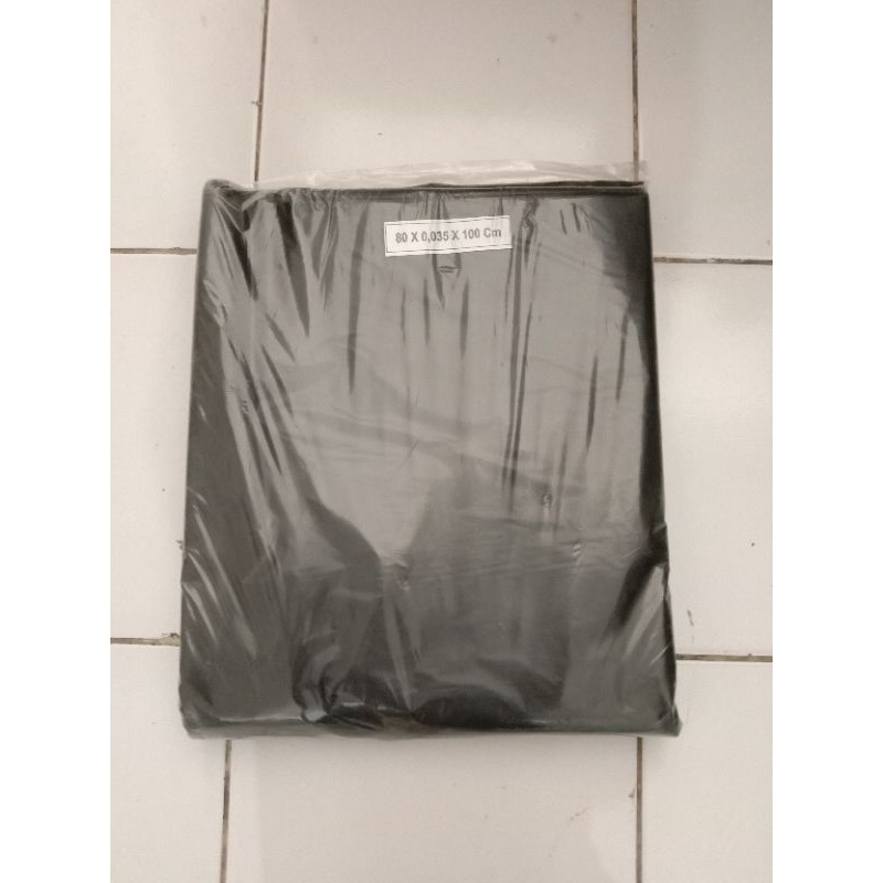 Kantong sampah trash bag pollybag hitam 80x100