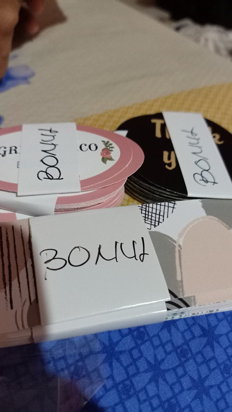 Roll Hijab Label Makanan Toples Kue Kering Motif Abstrak