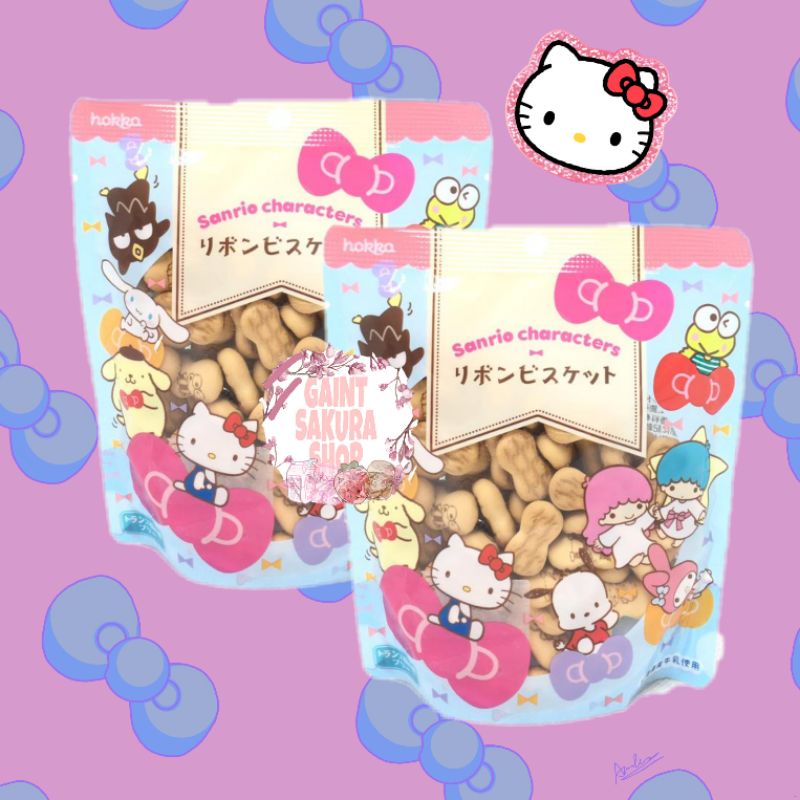 

Hokuriku Sanrio Characters Ribbon Biscuit 42g/ snack impor / biskuit jepang / snack jepang / biskuit