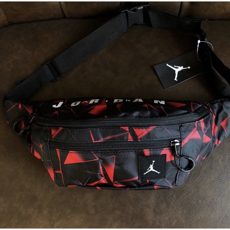 Jordan waistbag red black motif