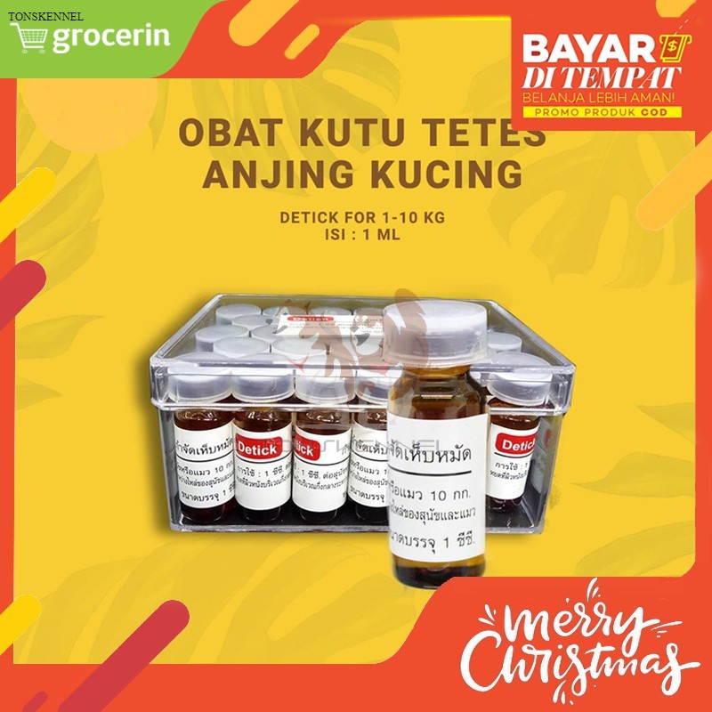 BAYAR DI TEMPAT Detick 1ml Obat Kutu Kucing Anjing 1-10kg Anti Kutu