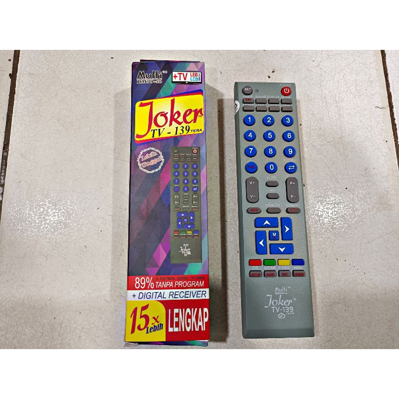 Remote Multi JOKER TV - 139 / Remot TV Tabung / Remot TV LCD - LED / Remot TV Pemograman / Remot TV Universal Semua Merek