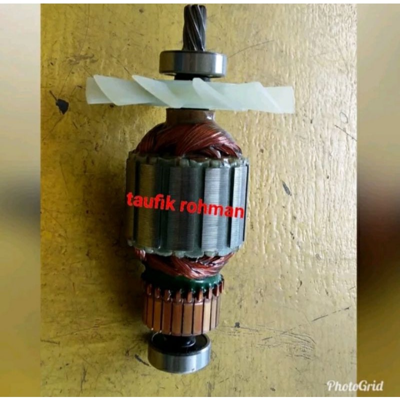ARMATUR ANGKER ROTOR GULUNGAN DINAMO MESIN BOR MERK MAKITA TIPE 8416
