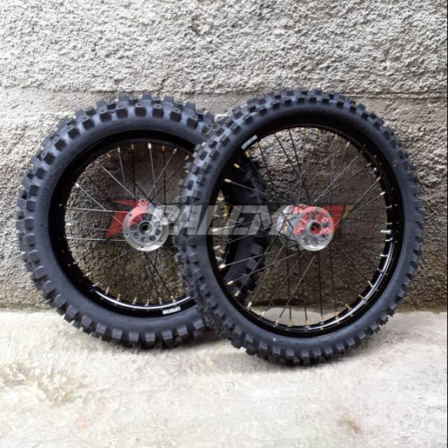 Wheelset Trail 21 18 Ban Dunlop KLX Dtracker 150 Velg Expedition