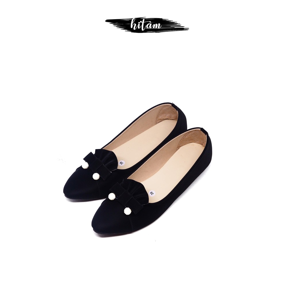 Flatshoes Pita Kipas Mutiara - Sepatu Wanita