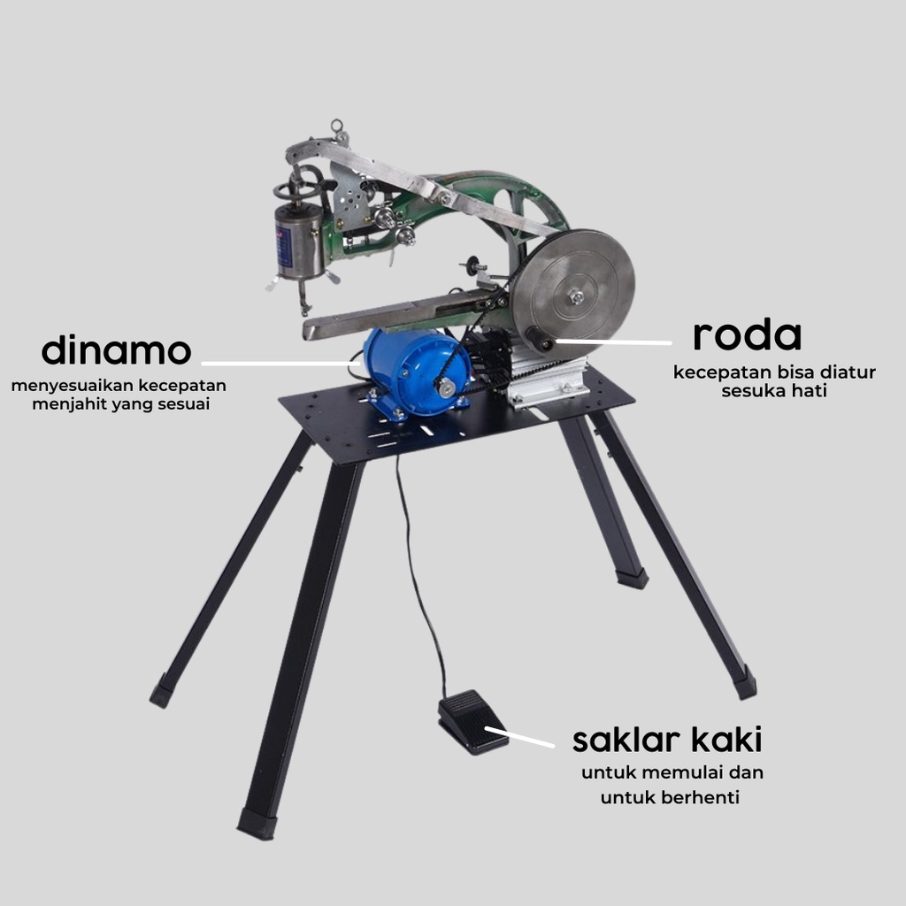 Mesin jahit Reparasi sepatu Manual listrik tungku 17888 360° (pilih variasi) packing triplek kayu aman kardus bubble wrap