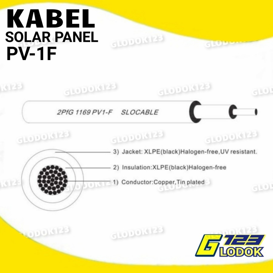 Kabel Cable Solar Cell Pengisi Daya Panel Surya PV-1F 2.5mm2 4mm2