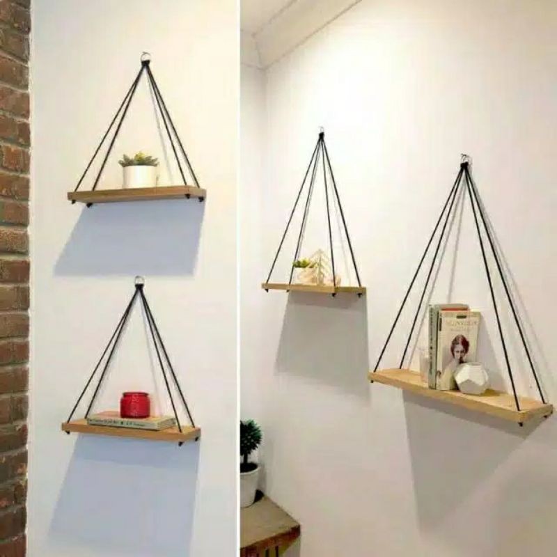 Rak Gantung / Rak Susun Kayu / Rak Bunga / Rak Dinding Minimalis