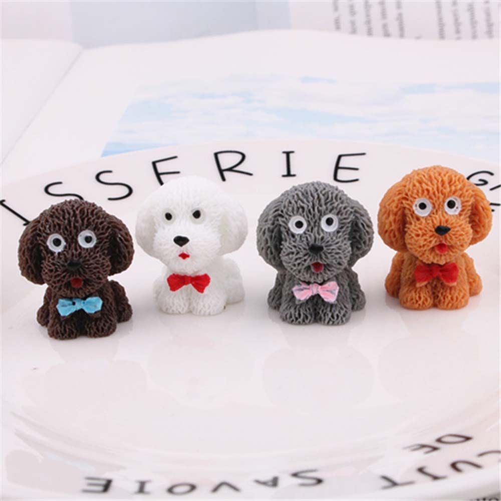 MXBEAUTY 3pcs Miniature Home Figurines Animal Model Garden Cute Bonsai Crafts Dog Decoration Statue/Multicolor