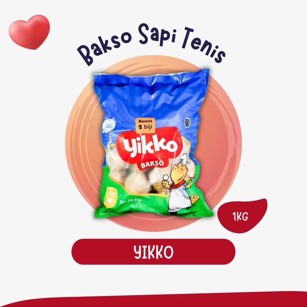 

ADDRIELLA Yikko Bakso Sapi Tenis 1000gr | Yikko/Frozenfood/Frozenfood Murah