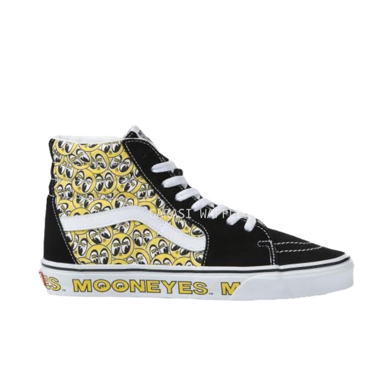 Vans Mooneyes Sk8 Hi Black Yellow - Vans x Mooneyes Sk8 Hi Black Yellow - Vans Sk8 Hi Mooneyes Black