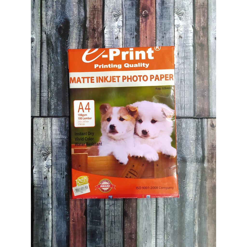EPRINT MATE INKJET PHOTO PAPER A4 108 GRAM