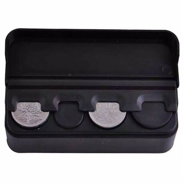 (NCS) COD Car Coin Pocket Case Storage 4 Slot Holder Organizer Tempat Uang Koin Receh Logam Mobil