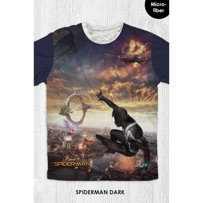 Baju Kaos Anak & Dewasa Marvel Spiderman - Spiderman Jump