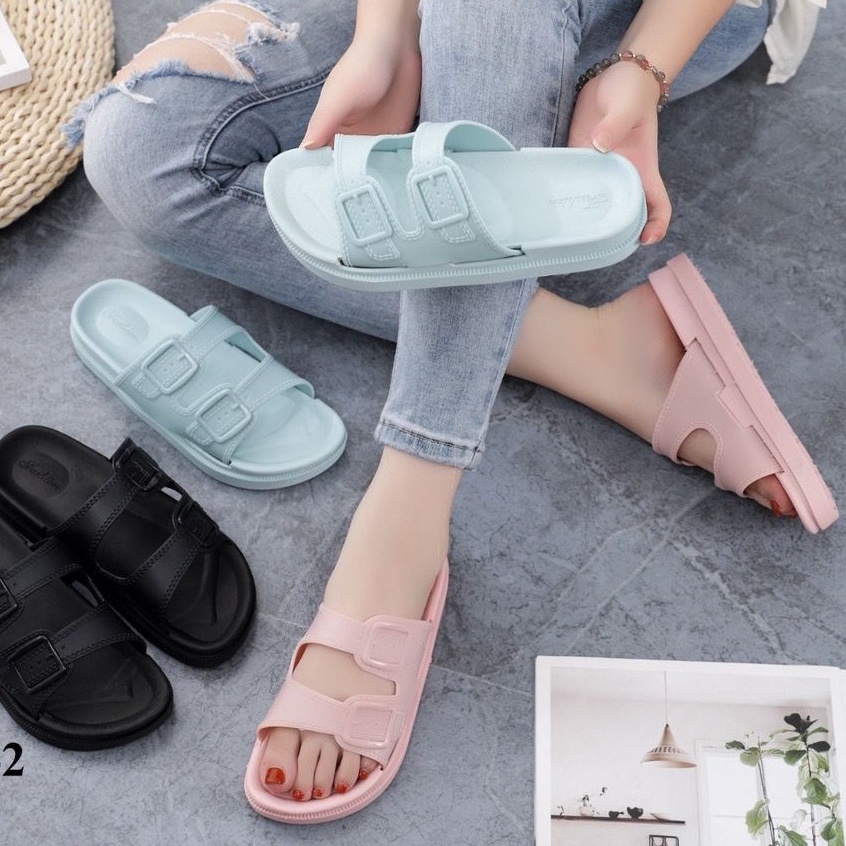 Sandal Wanita Selop Karet Jelly Import FIONA 1988 - 2 Balance