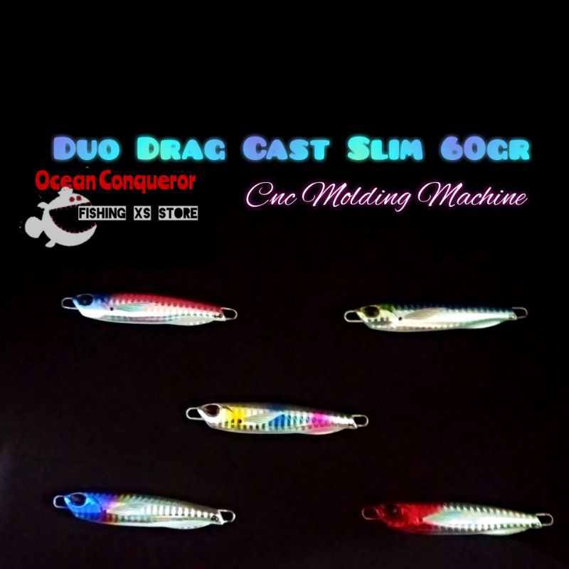 Metal Jig Copy Duo Drag Cast Slim 60gr CNC Glow In the dark tosca