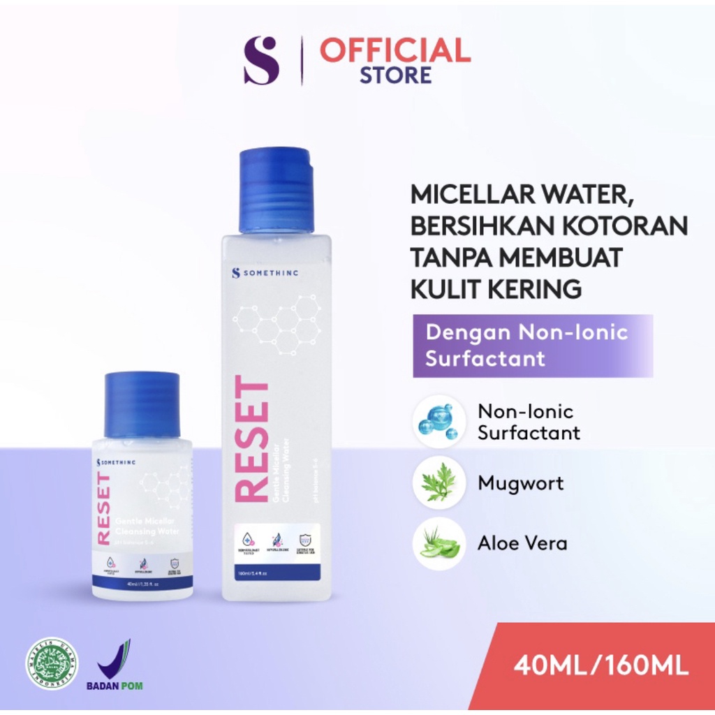 SOMETHINC Reset Gentle Micellar Cleansing Water - Magic Water Pembersih Wajah